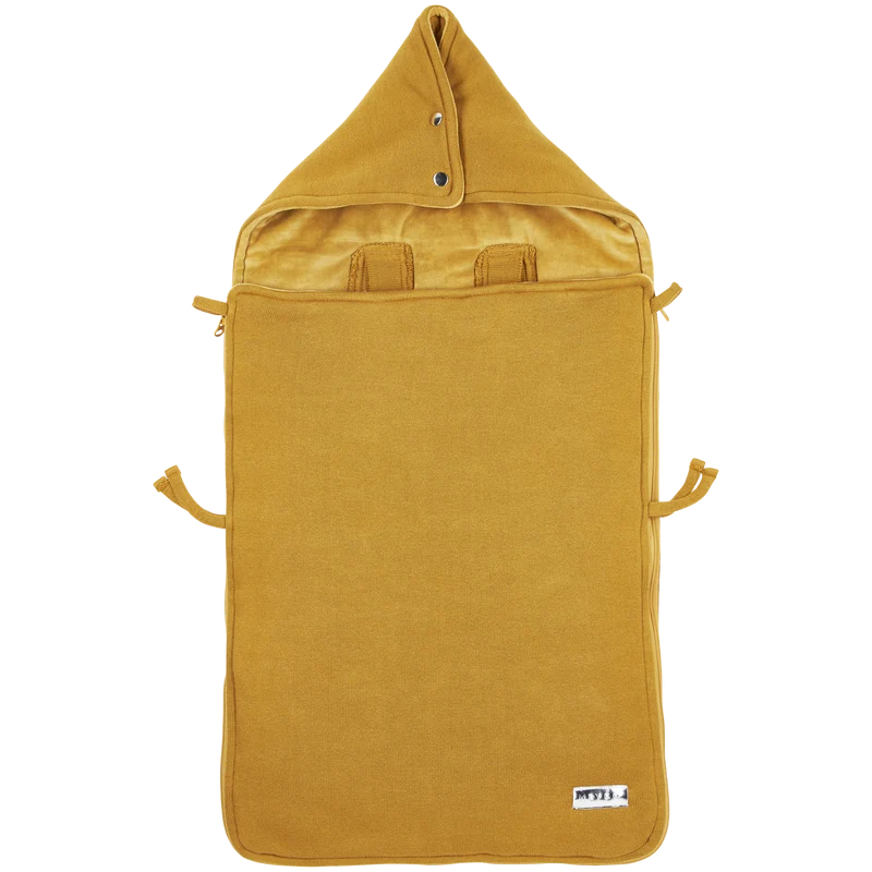 Voetenzak Knit basic velvet - Honey Gold