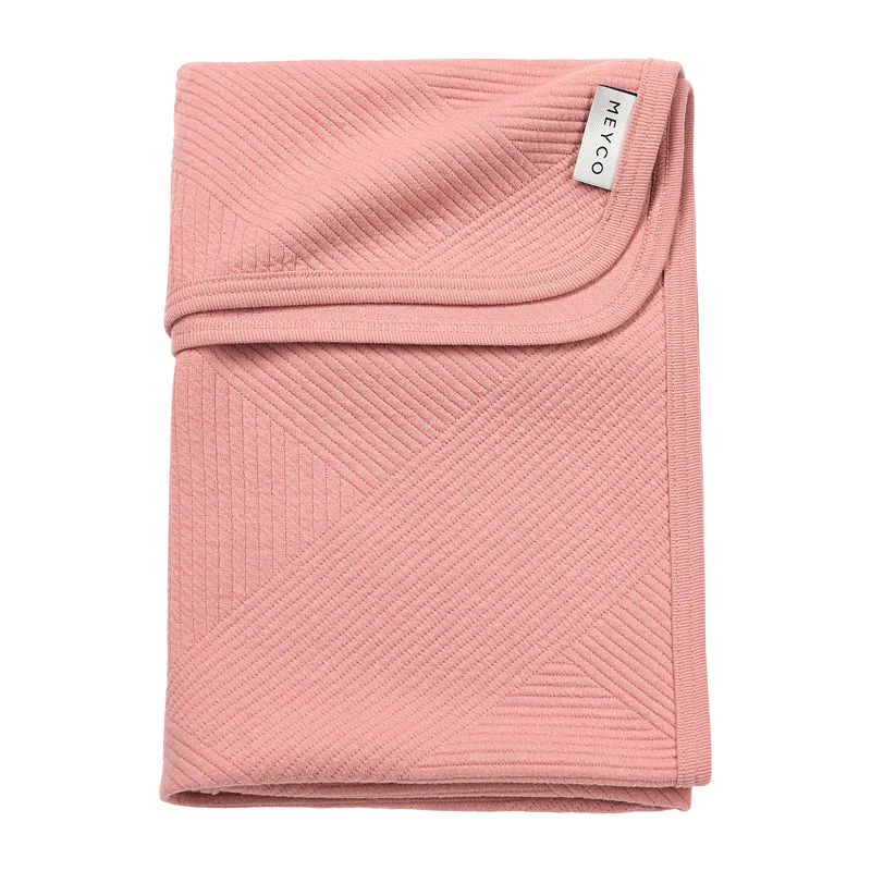 Deken gebreid jacquard - Pure Rose
