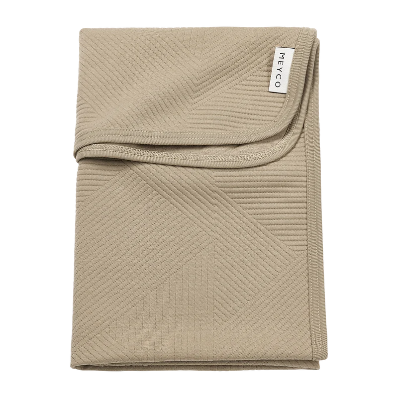 Deken gebreid jacquard - Pure Taupe