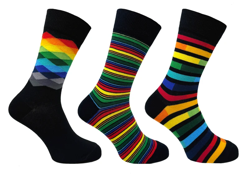 3PK CLEVERSOCKS MENS DESIGN SOCKS