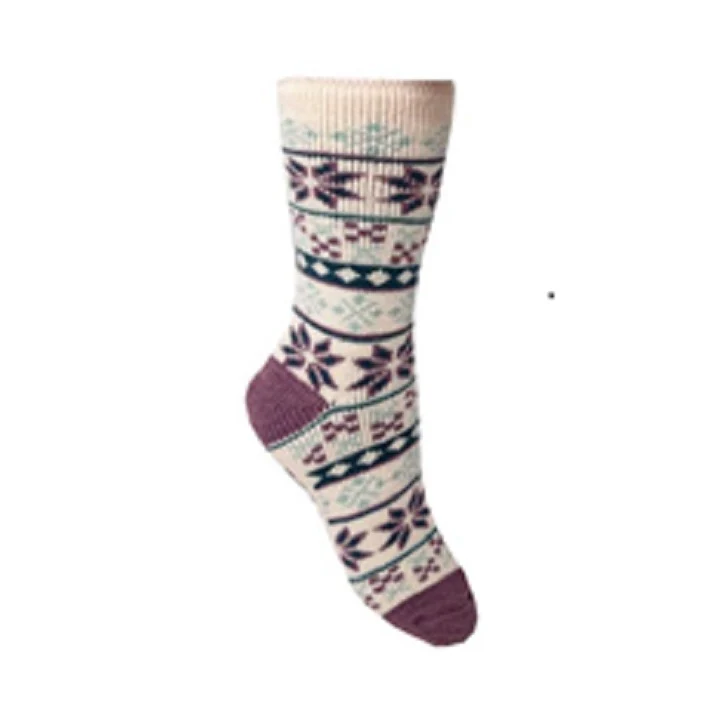 1PK BRAMBLE LADIES FAIRISLE THERMASOCK