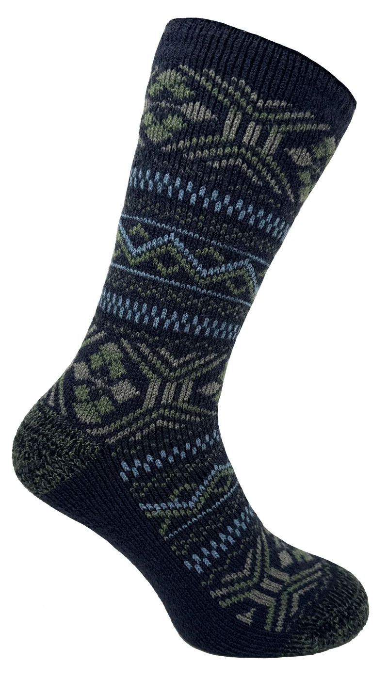1PK BRAMBLE MENS FAIRISLE THERMASOCK
