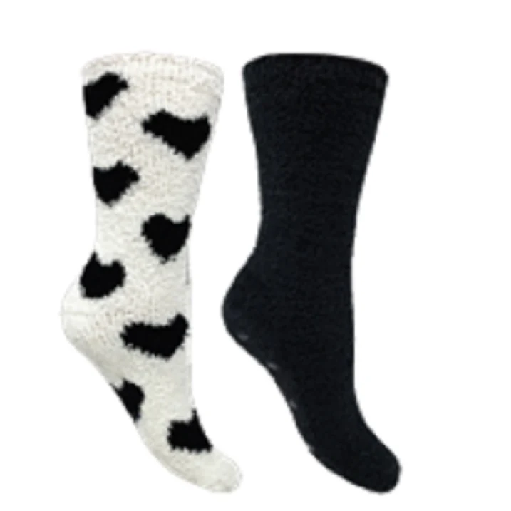 2 PK BRAMBLE LADIES FLUFFY SOCKS