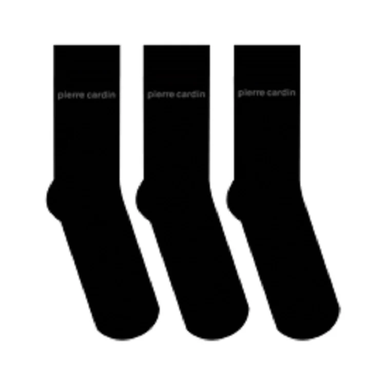 3PK PIERRE CARDIN LADIES PLAIN BAMBOO SOCKS