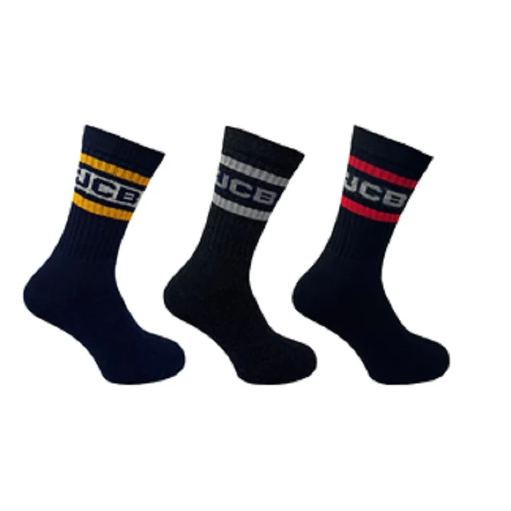 3PK MENS JCB ACTIVE CREW SOCKS