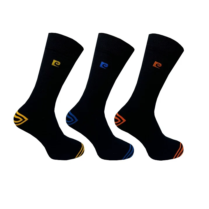 3PK MENS BCI COTTON STRIPED H&T SOCKS 7-11