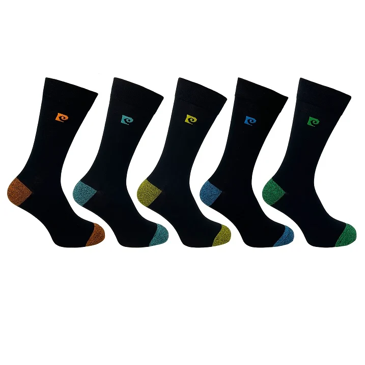 5PK MENS BAMBOO TWISTED H&T SOCKS 7-11