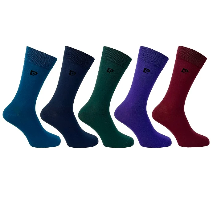 5PK MENS BAMBOO PLAIN FASHION SOCKS 7-11