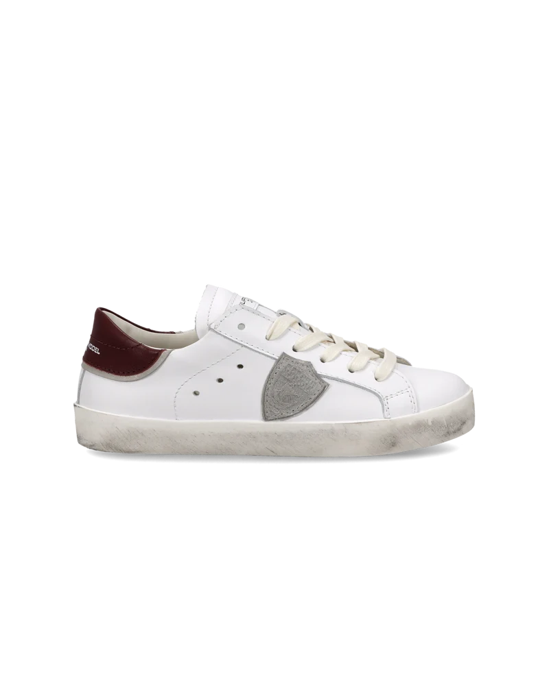 Sneaker Prsx Kids, White Bordeaux