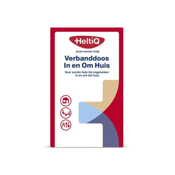 HeltiQ Verbanddoos In en om Huis – 60-delig EHBO-pakket voor Thuisgebruik