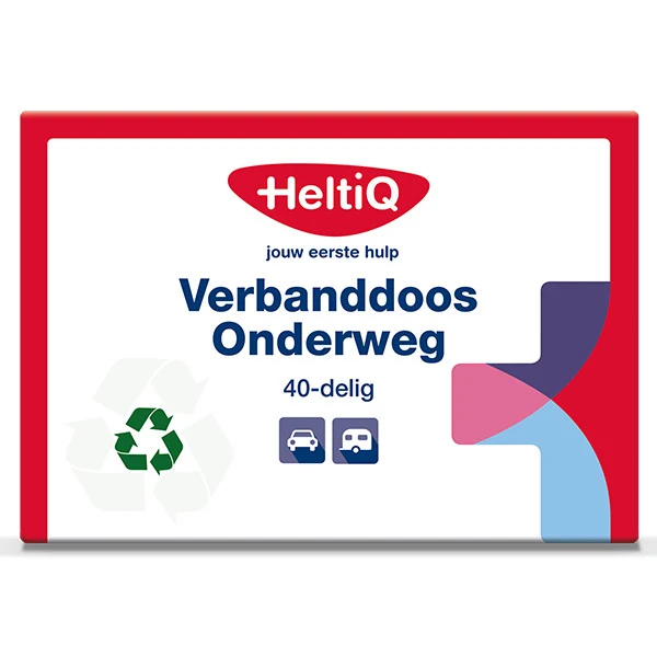 HeltiQ Verbanddoos Onderweg – 40-delig EHBO-pakket voor Vakantie & Reizen