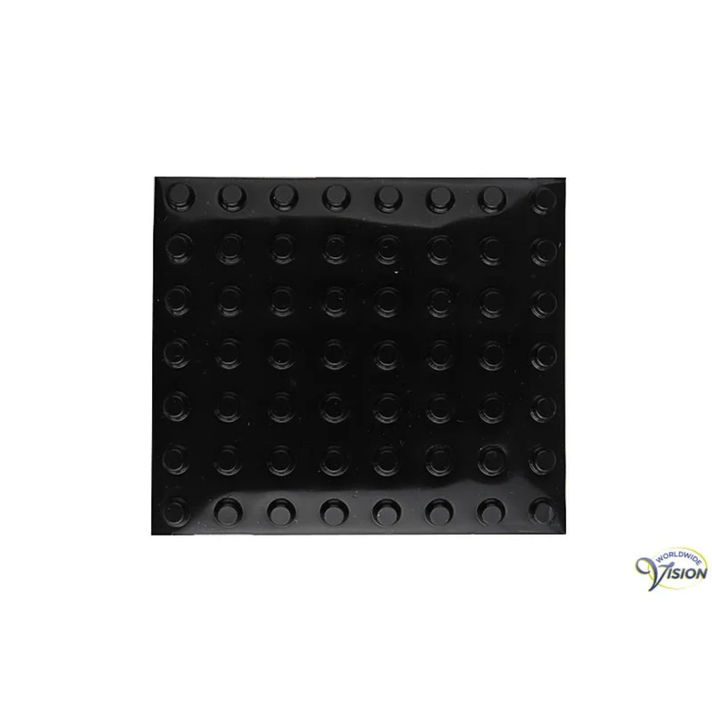 Zwarte Reliëfrondjes Bumpons 8 mm – Set van 56 Stuks