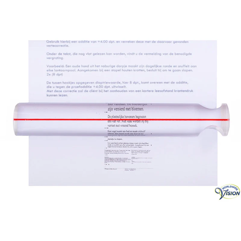 Schweizer Leesliniaal 432202 – 22 cm, 1.5x Vergroting met Rode Geleidelijn