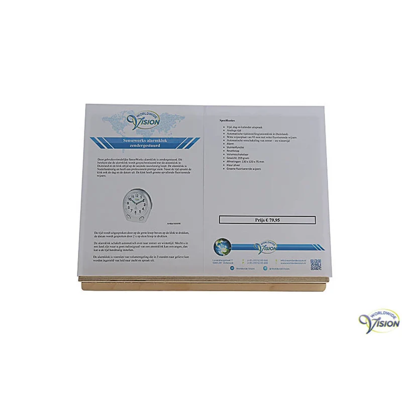 Leesstandaard SenseWorks 40x30 cm – Traploos Verstelbaar – Houten Berken Blad