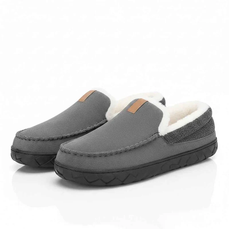 Pluche winterslippers voor heren - Comfortabele warmte voor ontspanning thuis