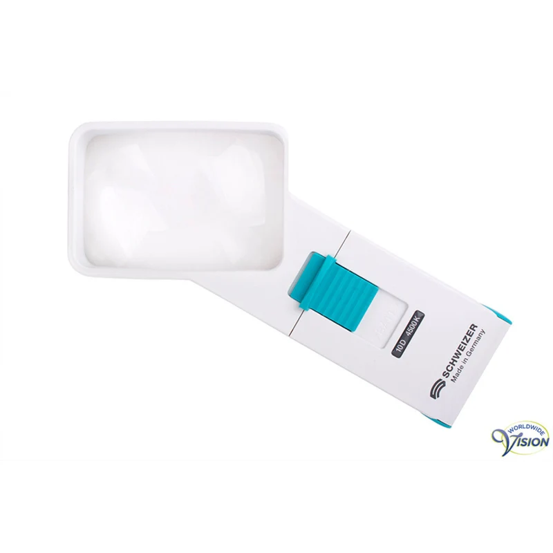 Schweizer Ökolux+ Mobil LED 134102 – 10D | Handlichtloep 2,5x Vergroting | 75x50 mm Lens