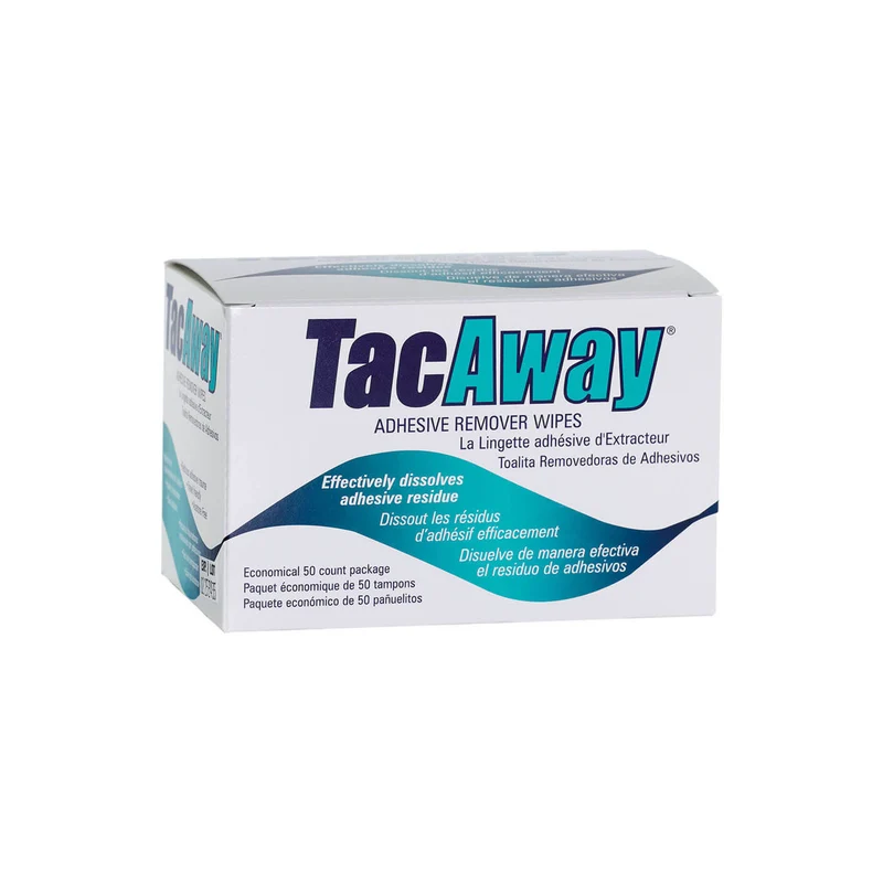 TacAway Remover Wipes (50 stuks) – Voor Zachte Verwijdering van Lijmresten