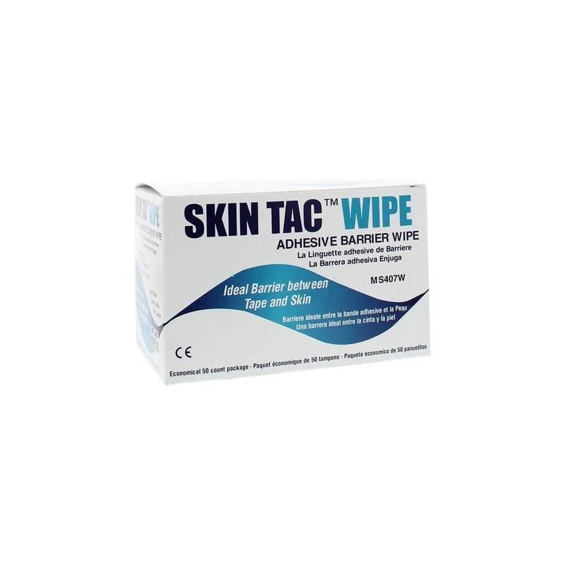 Skin Tac Adhesive Wipes (50 stuks) – Voor Betere Hechting van Pleisters en Sensors