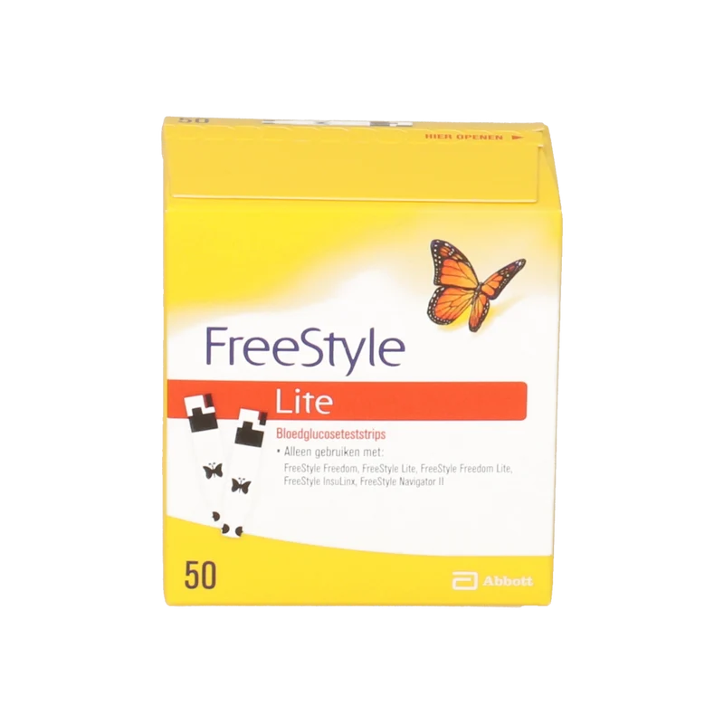FreeStyle Lite Teststrips – 50 stuks | Nauwkeurig & Snel Glucose Meten