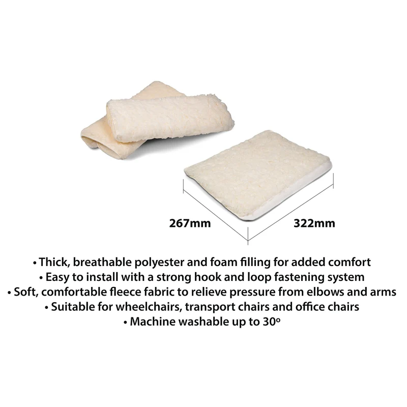 Wheelchair Armrest Support Pads (Set van 2) – Comfortabele Armsteun Kussens voor Rolstoelen