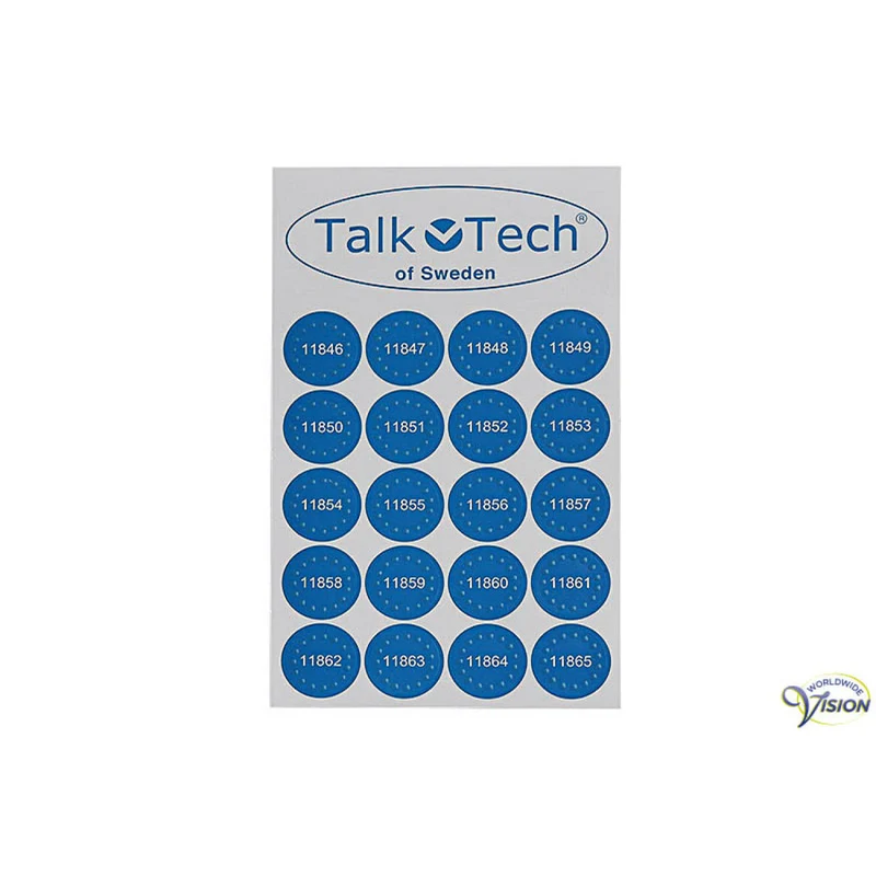 Labels PennyTalks Serie A1 – 300 Zelfklevende Voelbare Labels – Blauw – Voor Sprekende Labellezer