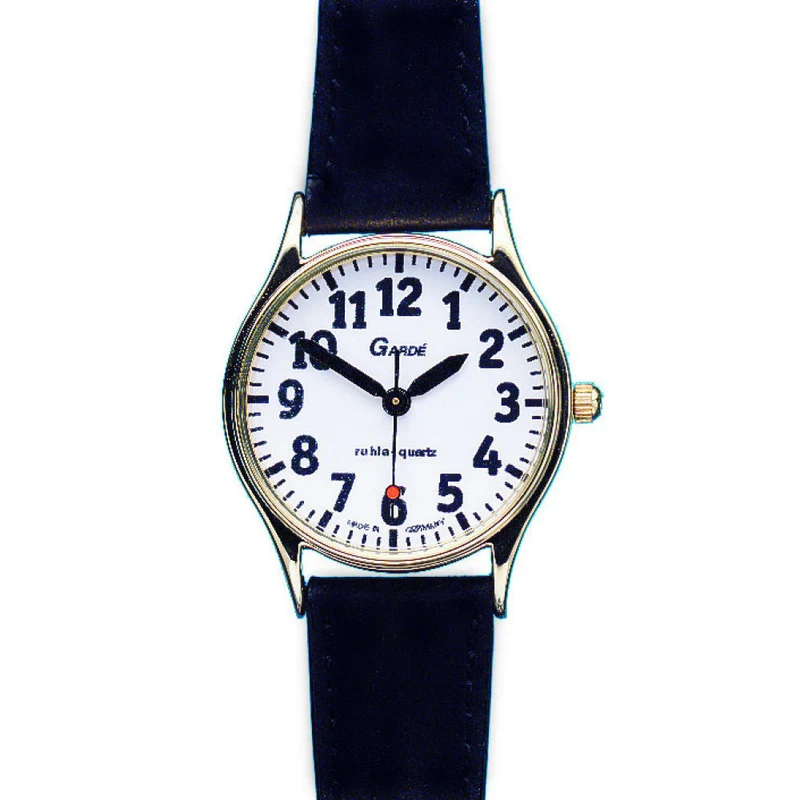Gardé Staal Bicolor Horloge 26 mm Zwart – Mat Titanium Behuizing – Witte Wijzerplaat – Zwarte Band