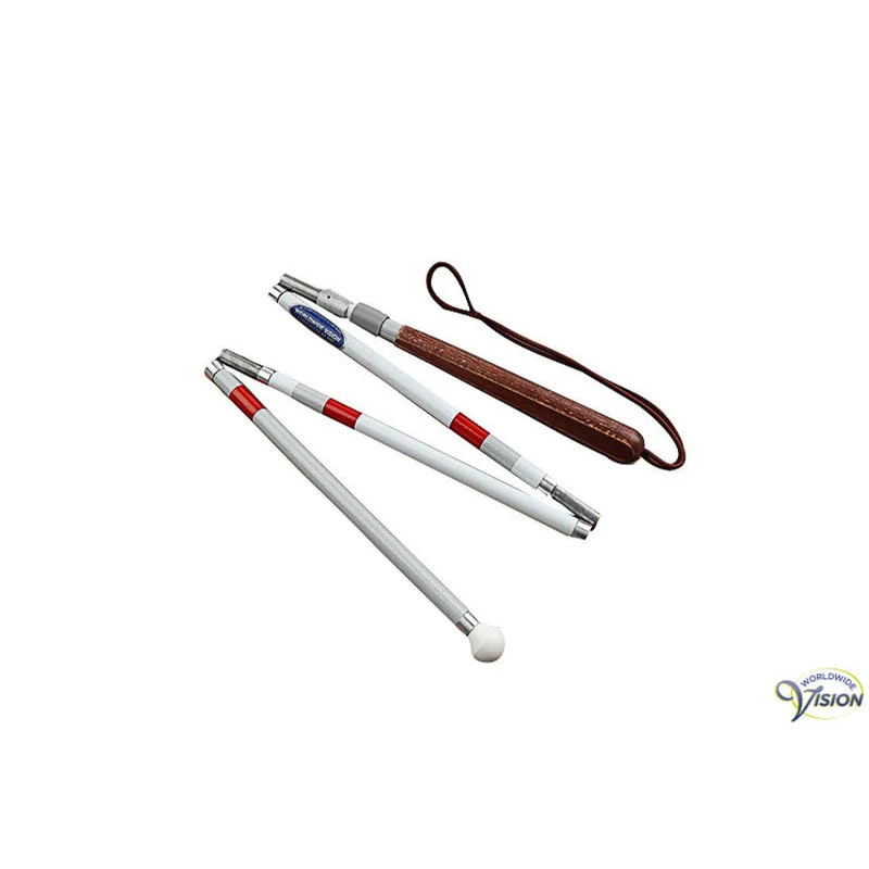 Taststok Sv Opvouwbaar/Telescopisch 117-135 cm – Lichtgewicht Aluminium – Inclusief Opbergetui