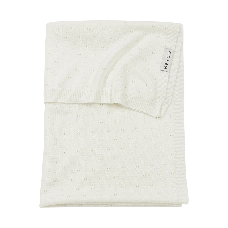 Deken Bamboe - Ajour Offwhite
