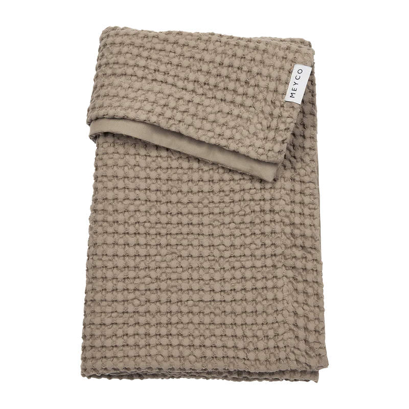 Deken Waffle Cotton - Taupe