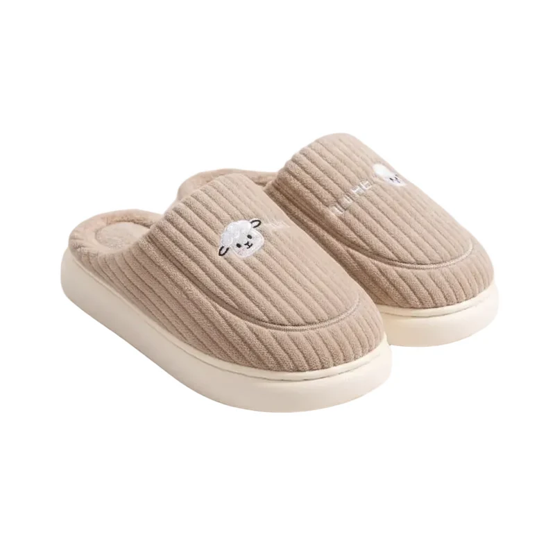 Warme katoenen pantoffels voor dames – behaaglijk comfort voor binnenshuis deze winter.