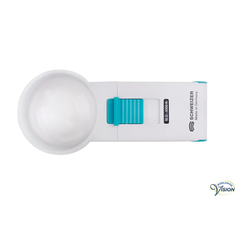Schweizer Ökolux+ Mobil LED 134162 – 16D | Handlichtloep 4x Vergroting | 60 mm Lens