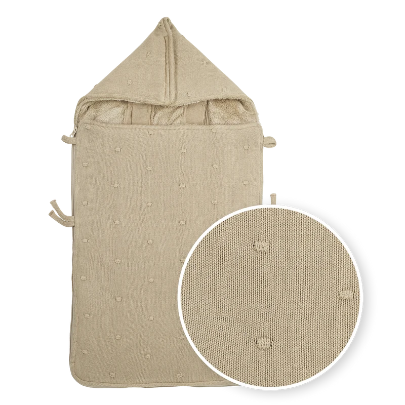 Voetenzak Mini knots teddy - Sand