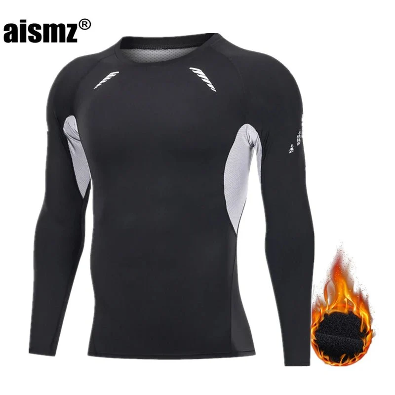 Thermisch compressieondergoed voor heren - Fleece sportonderbroek (lange onderbroek)