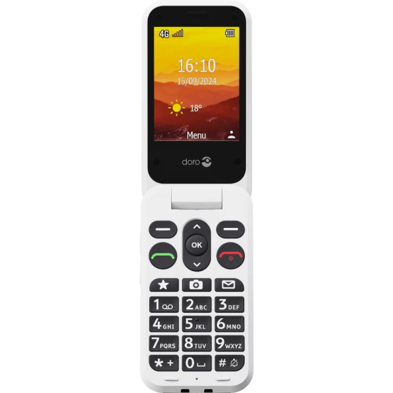 Doro Leva L20 Senioren Mobiel Rood/Wit – 4G Klaptelefoon met Assistentieknop