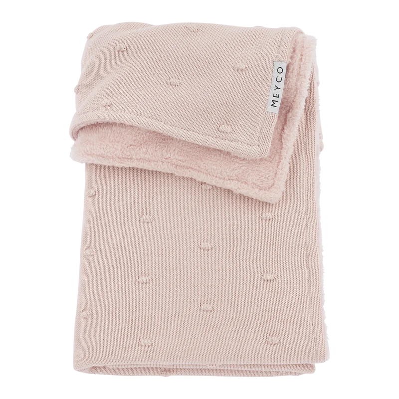 Deken Mini knots teddy - Soft Pink