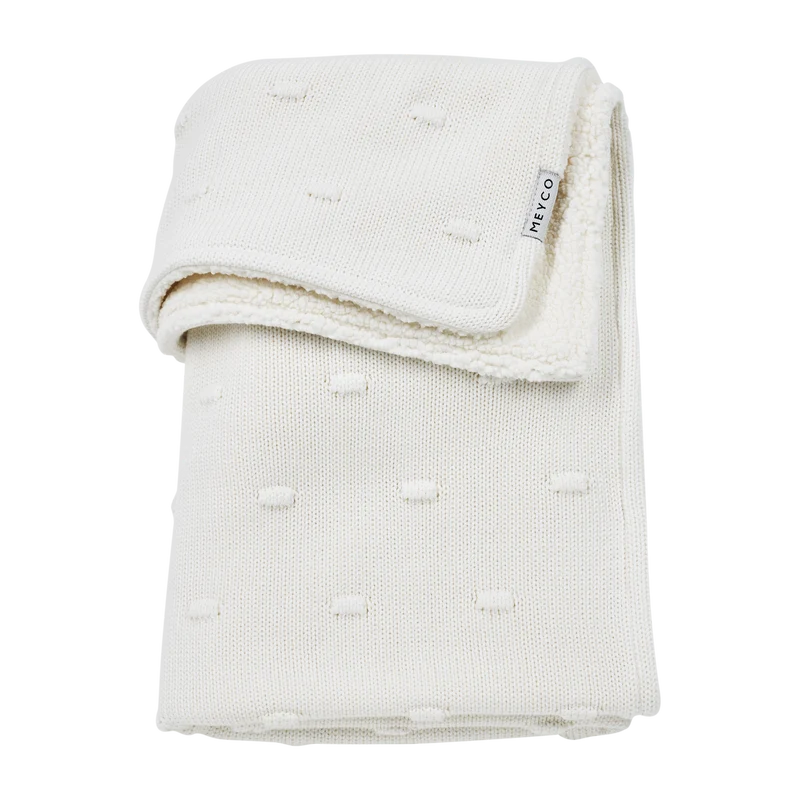 Deken Knots teddy - Offwhite