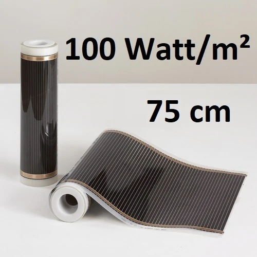 Verwarmingsfolie 100W — 75 cm breed | Infrarood Vloerverwarming