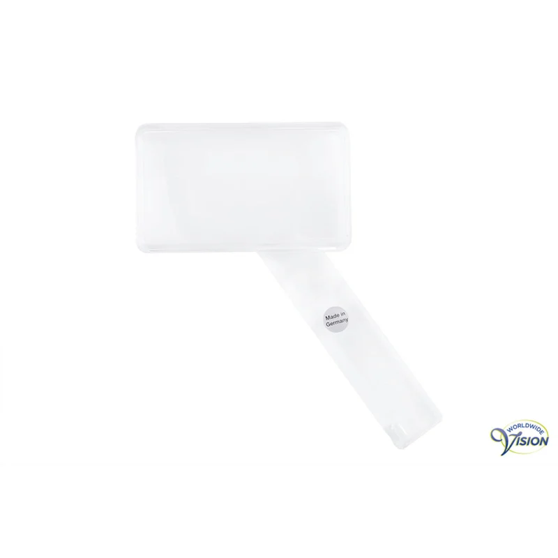 Eschenbach Handloep 26129501 – 1.5x & 5x Vergroting | Rechthoekige Loep met Extra Detaillens