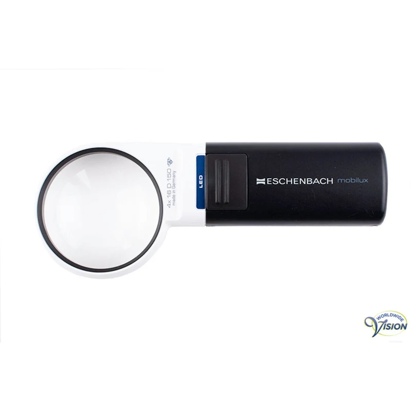 Eschenbach Mobilux LED 151141 – 4x Vergroting | Handlichtloep 16D met Kleurfilters