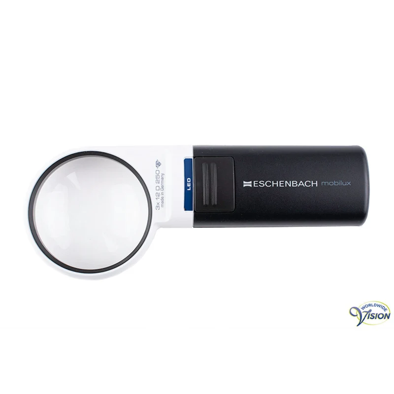 Eschenbach Mobilux LED 15112 – 3x Vergroting | Handlichtloep 12D met Filters