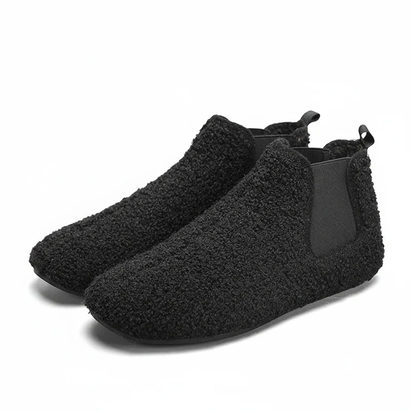 Pluche katoenen pantoffels voor heren: ultiem comfort voor ontspanning binnenshuis.