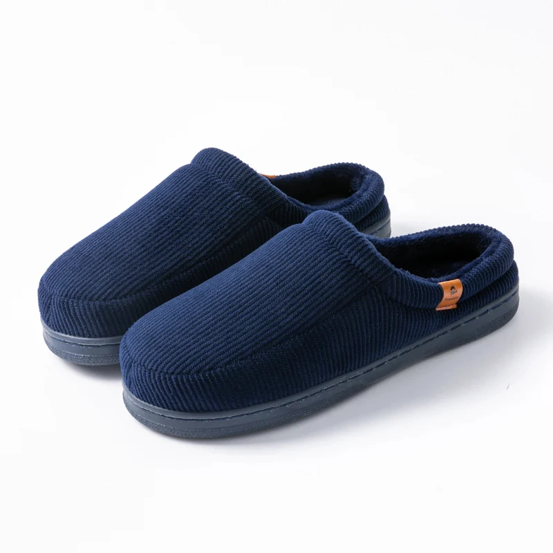 Corduroy pantoffels voor heren – behaaglijk comfort voor binnenshuis in de winter.