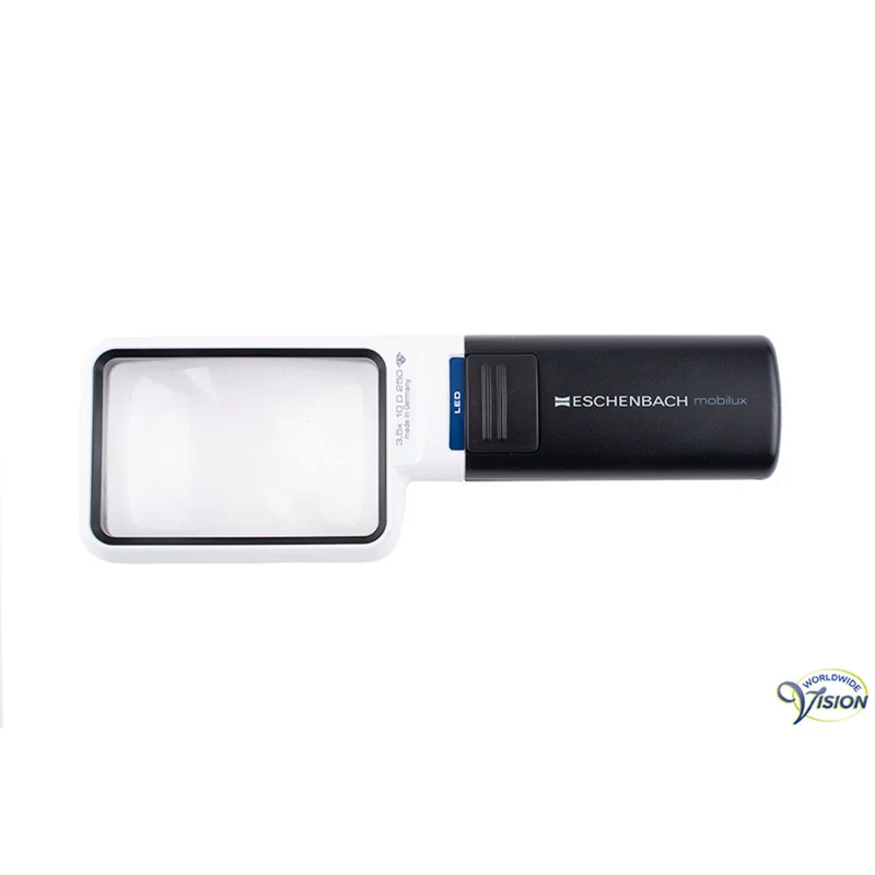 Eschenbach Mobilux LED 15113 – 3.5x Handlichtloep met Rechthoekige Lens & LED