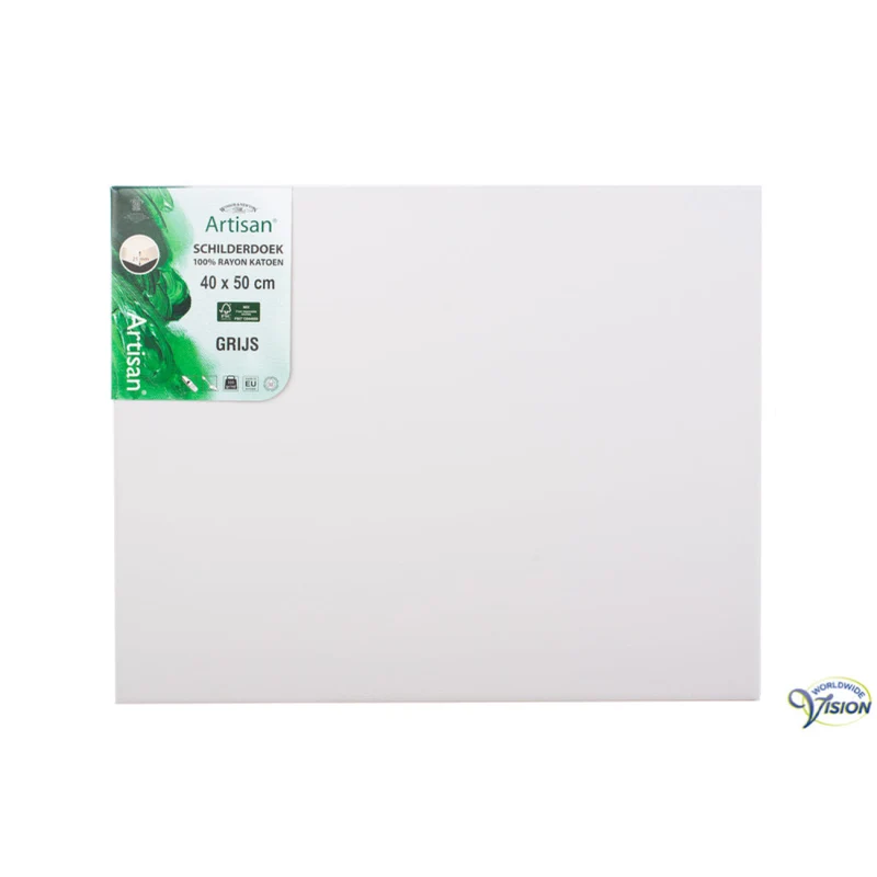 Winsor & Newton Schilderdoek 40x50 cm – Grijs Katoen op Frame