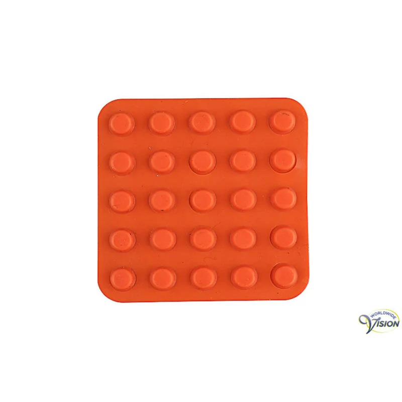 Reliëfrondjes Bumpons – Oranje | 8mm x 3mm | Set van 24