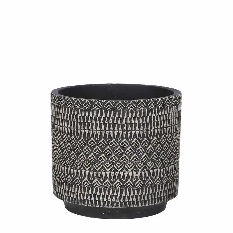 Luxe Bloempot POT Zwart – D16 H17 cm