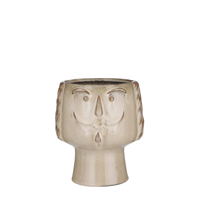 Luxe Bloempot AMADEA Bruin – D15 H17 cm