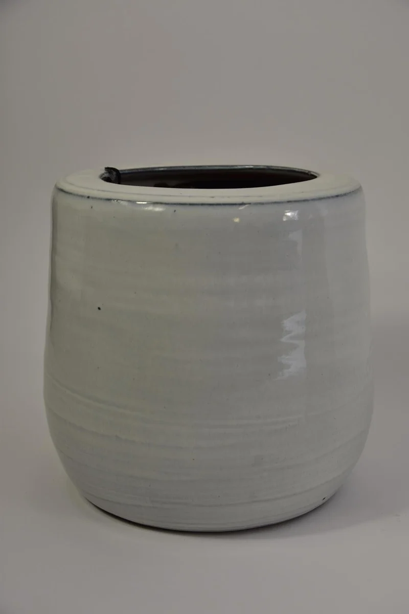 Luxe Bloempot AGNESINA Wit – D25 H25 cm