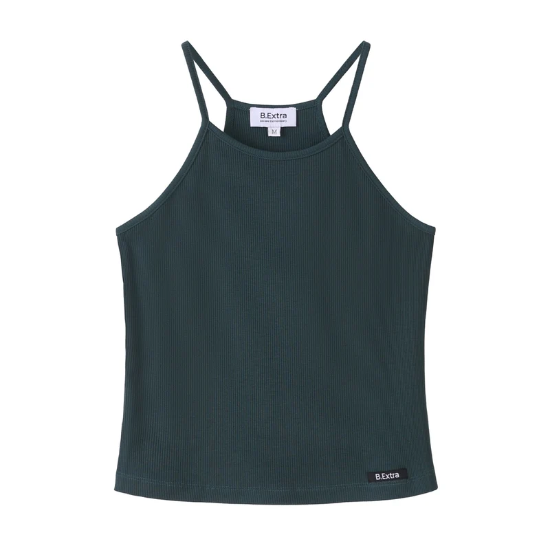 Ribbed Crop Top - Enchanted Green