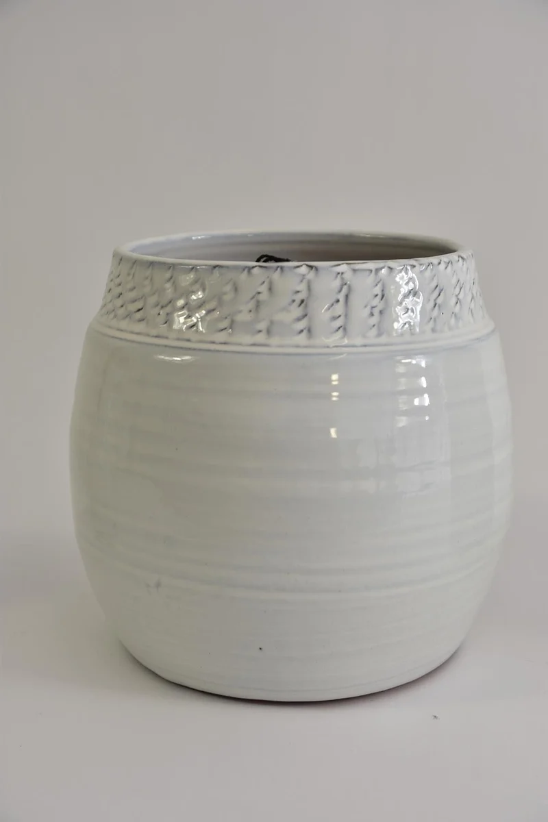 Luxe Bloempot AGNESCA Wit – D25 H25 cm